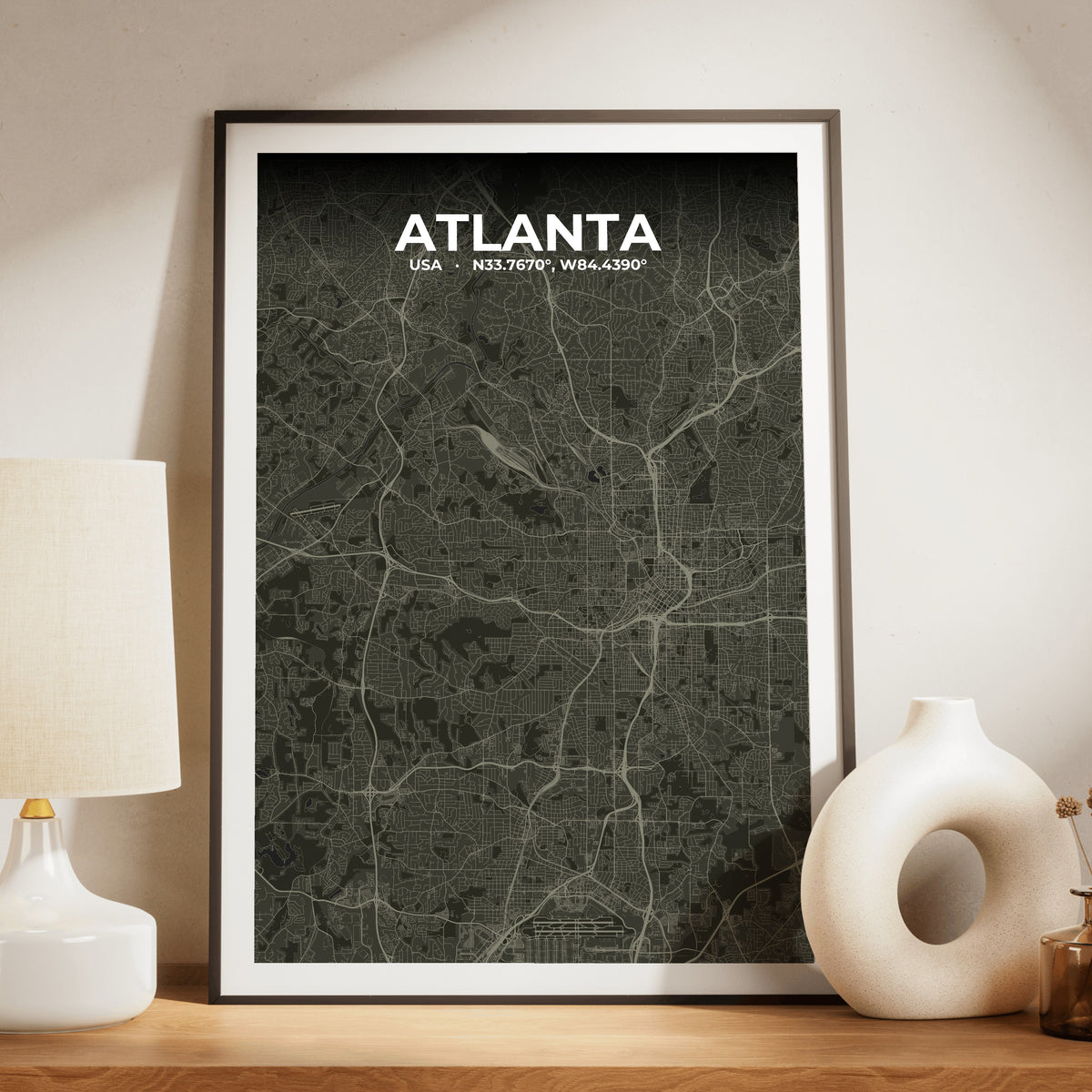 Atlanta Sable Map Poster