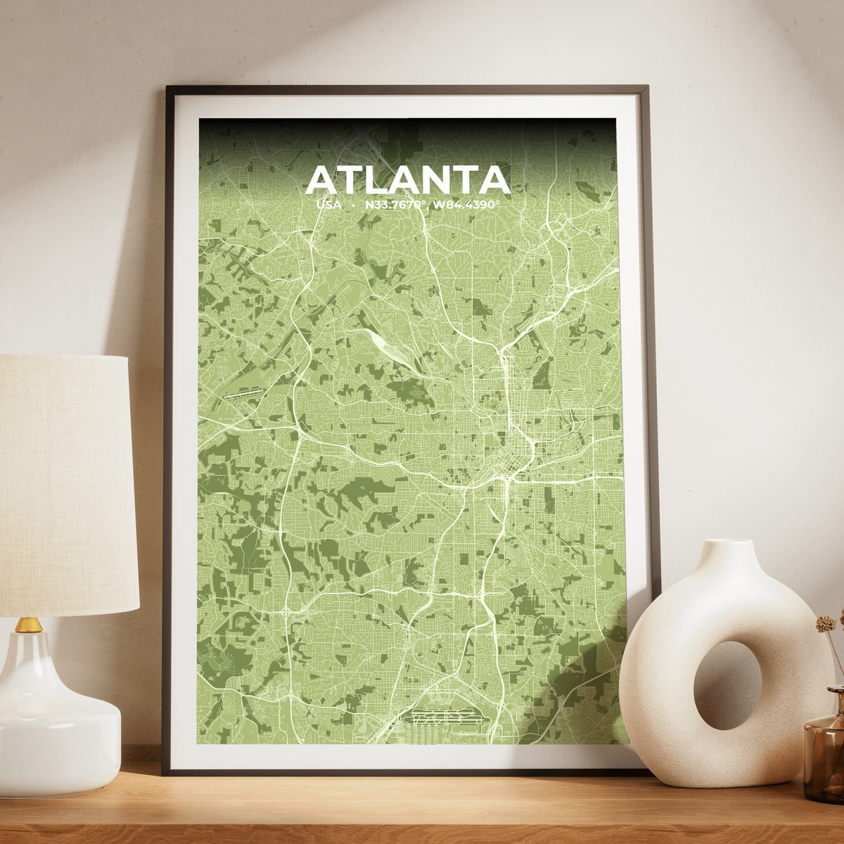 Atlanta Grove Map Poster