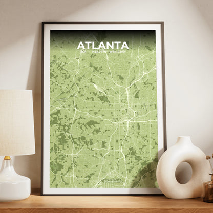 Atlanta Grove Map Poster
