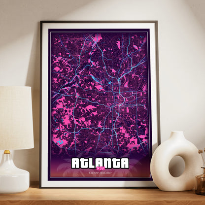 Atlanta GTA Map Poster