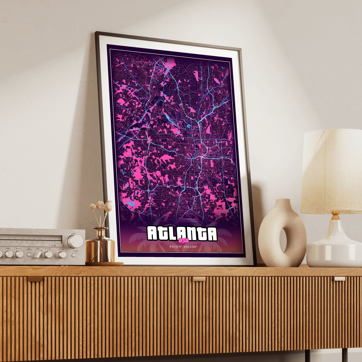 Atlanta GTA Map Poster