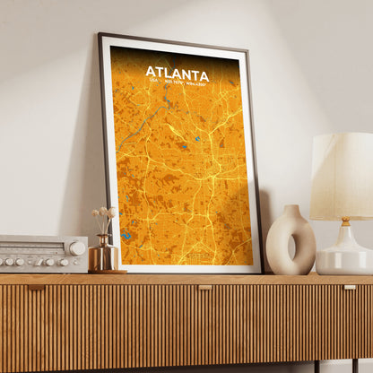 Atlanta Scorch Map Poster