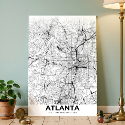 Atlanta Elegant Map Poster