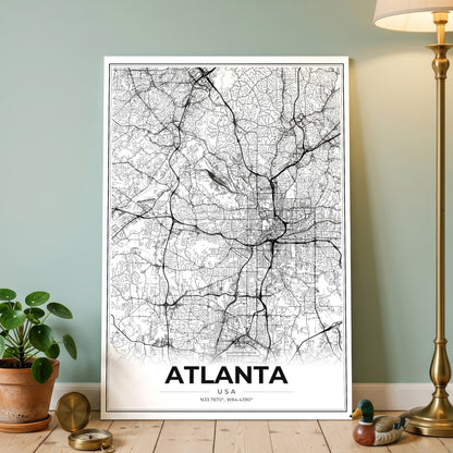Atlanta Modern Map Poster