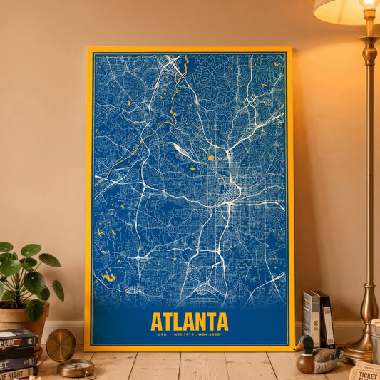 Atlanta Blockbuster Map Poster