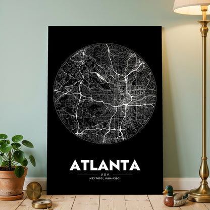 Atlanta Spot Map Poster