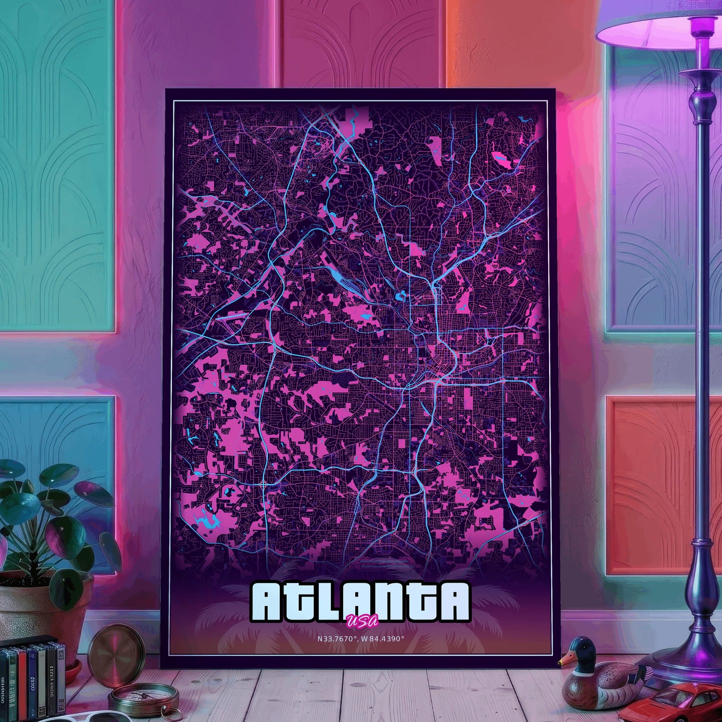 Atlanta GTA Map Poster