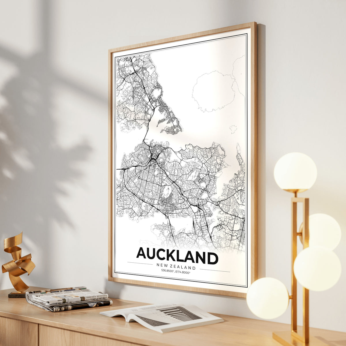 Auckland Modern Map Poster