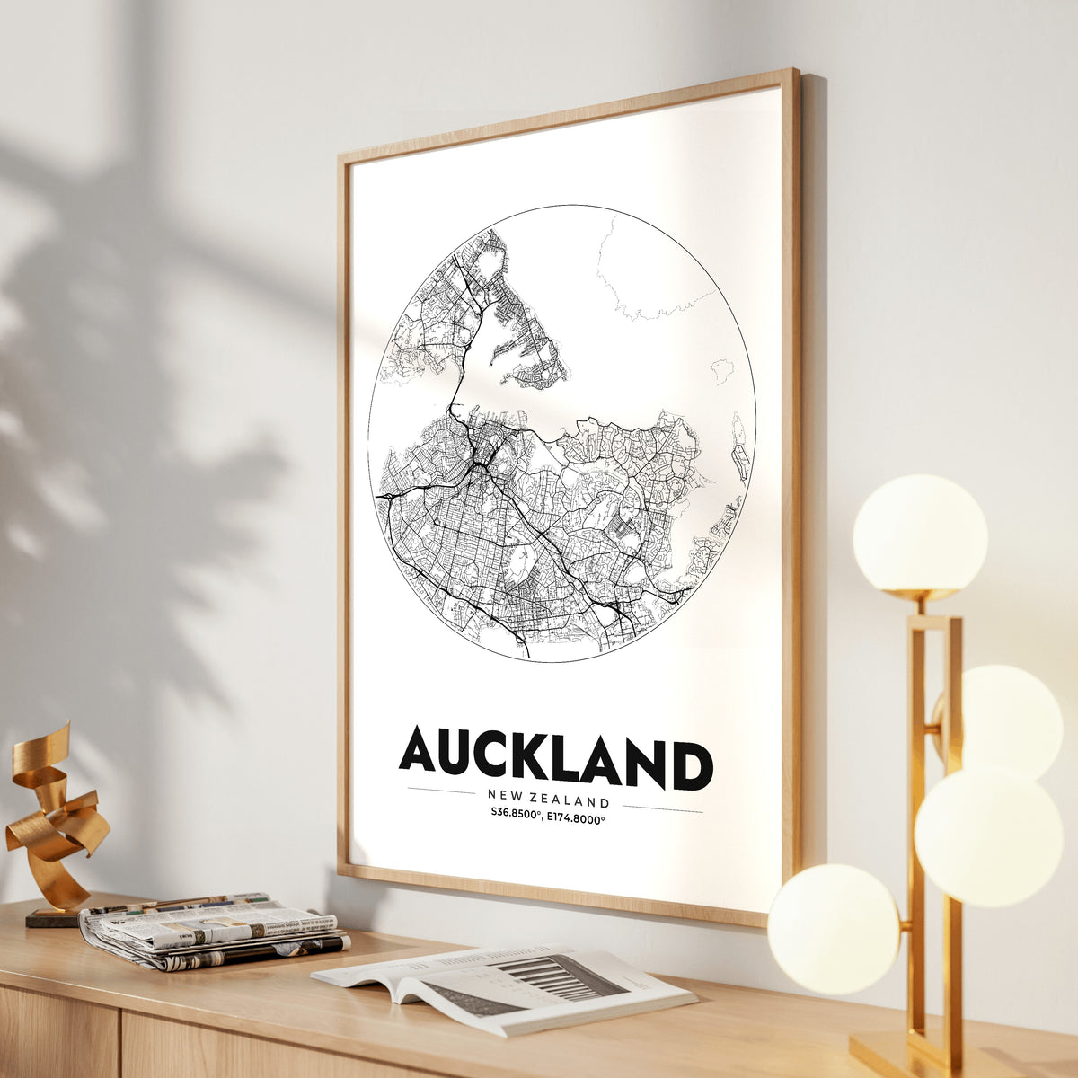 Auckland Spot Map Poster