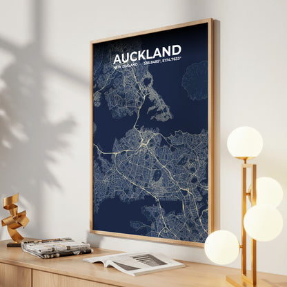 Auckland Anchor Map Poster