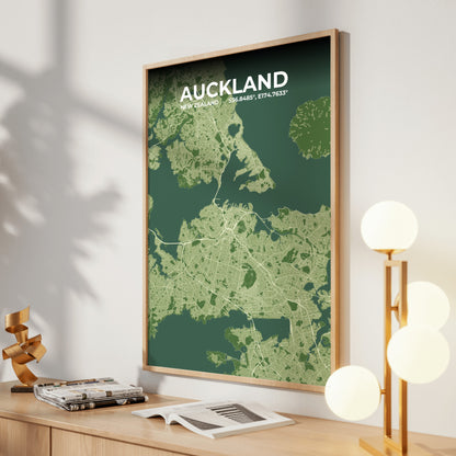 Auckland Clay Map Poster