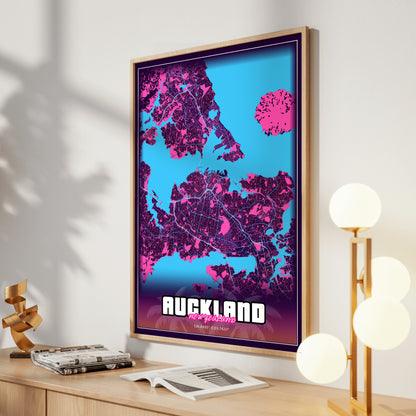 Auckland GTA Map Poster