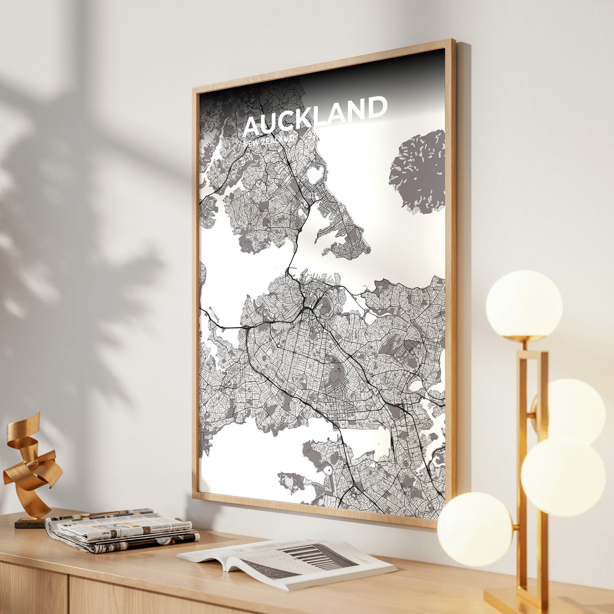 Auckland Ash Map Poster