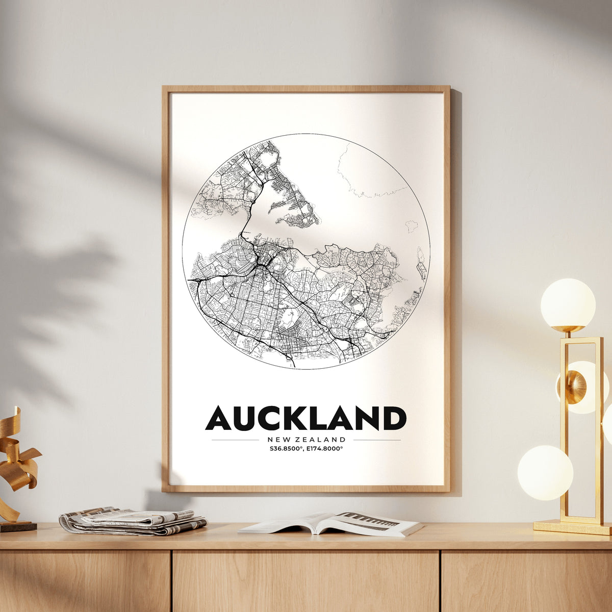 Auckland Spot Map Poster