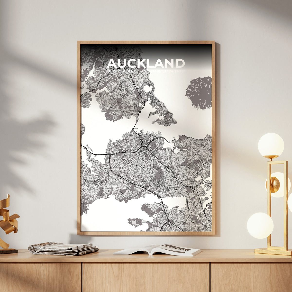 Auckland Ash Map Poster