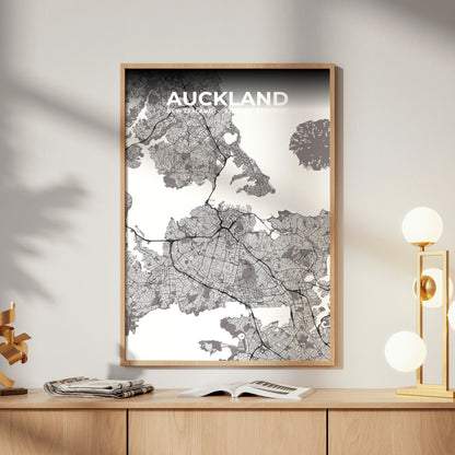 Auckland Ash Map Poster