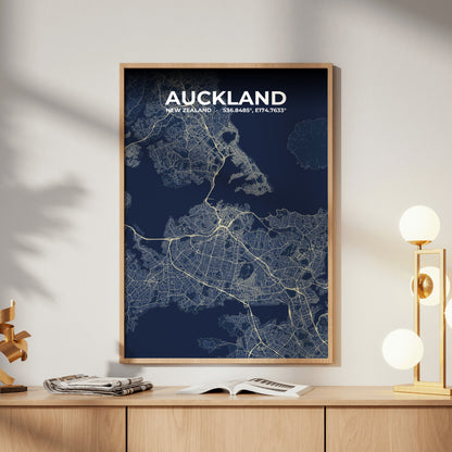 Auckland Anchor Map Poster