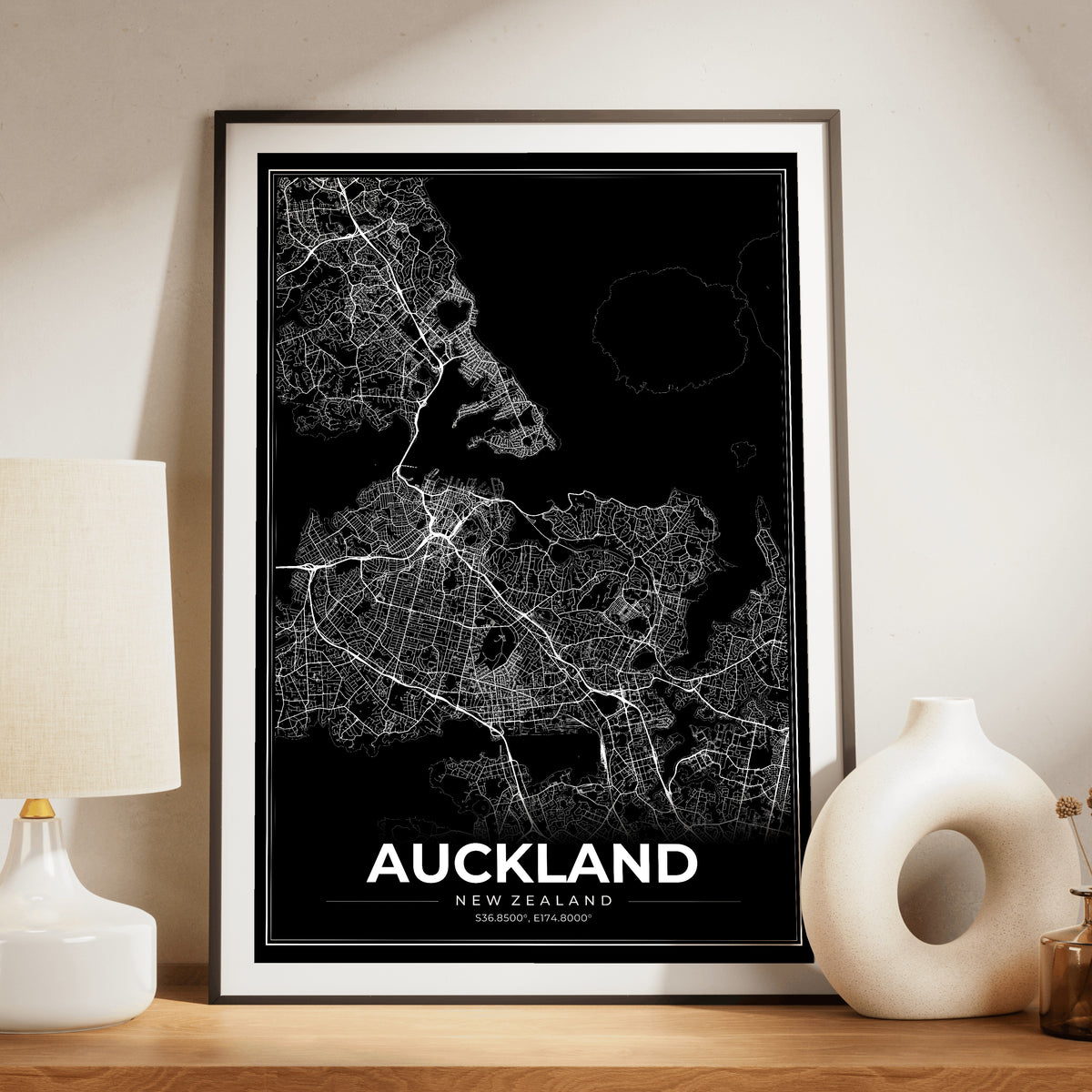 Auckland Modern Map Poster