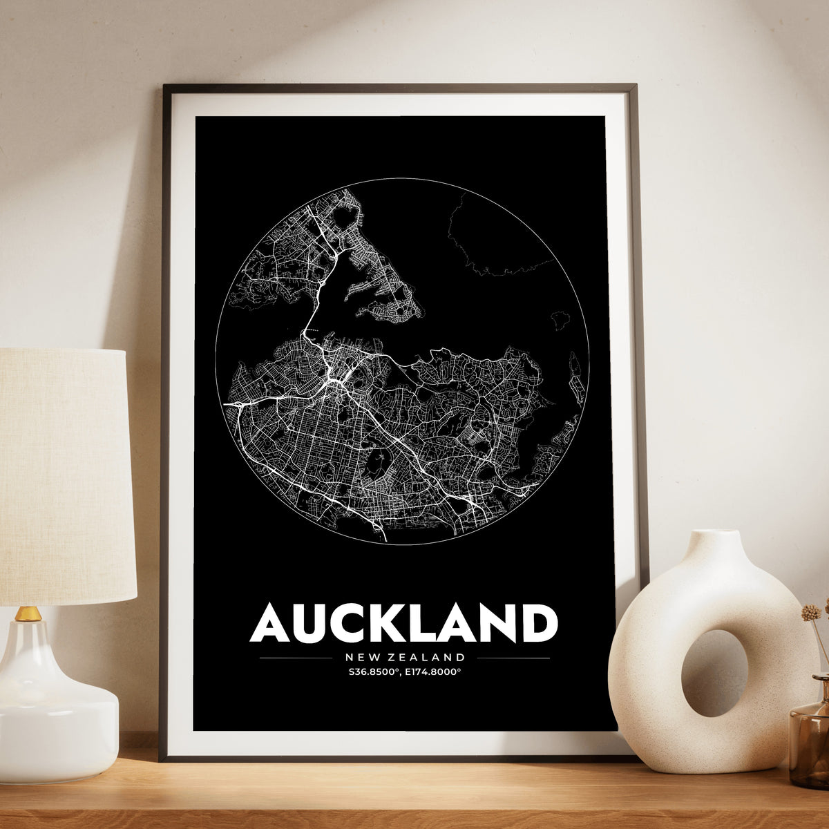 Auckland Spot Map Poster