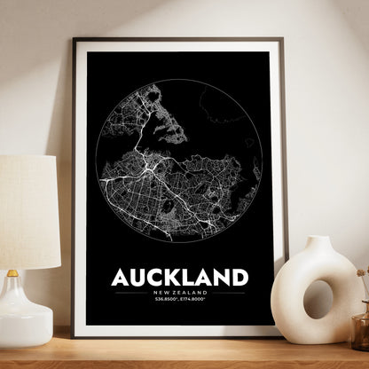 Auckland Spot Map Poster