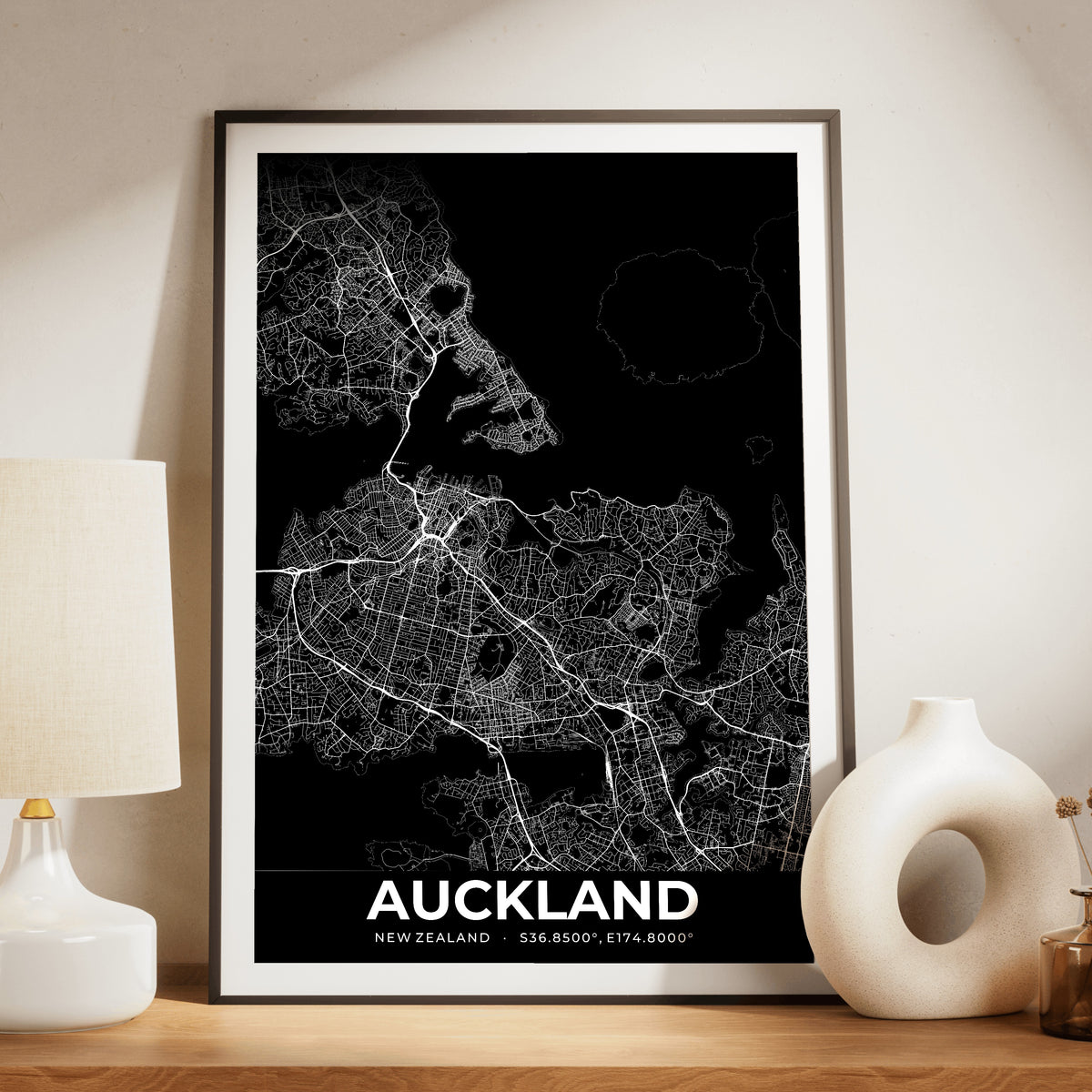 Auckland Elegant Map Poster
