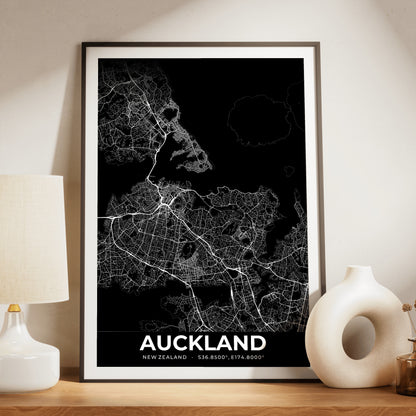 Auckland Elegant Map Poster
