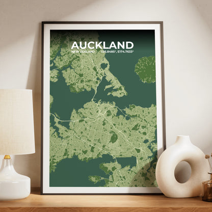 Auckland Clay Map Poster