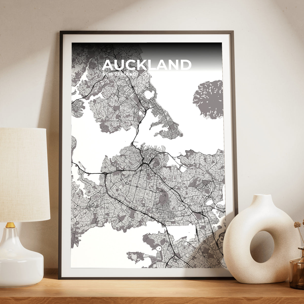 Auckland Ash Map Poster