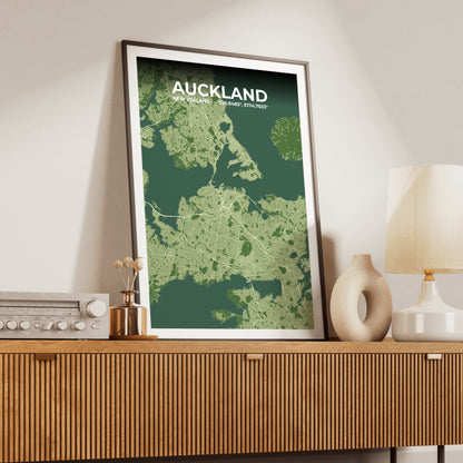 Auckland Clay Map Poster