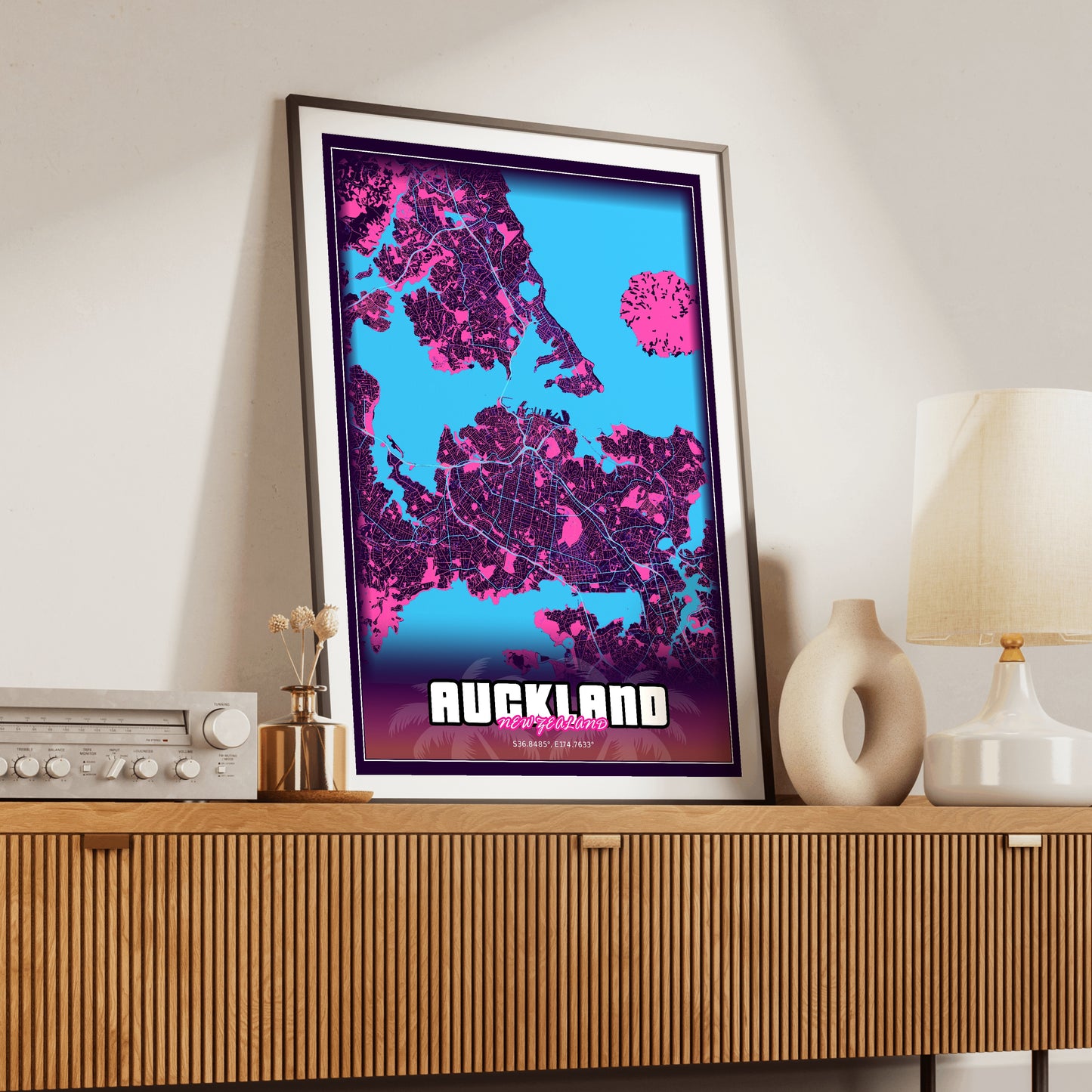 Auckland GTA Map Poster