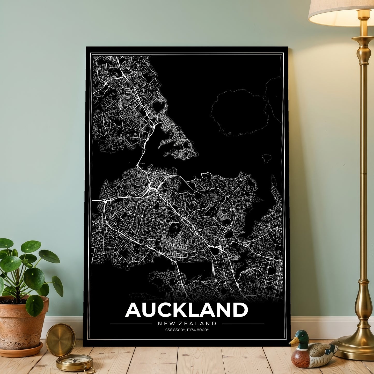 Auckland Modern Map Poster