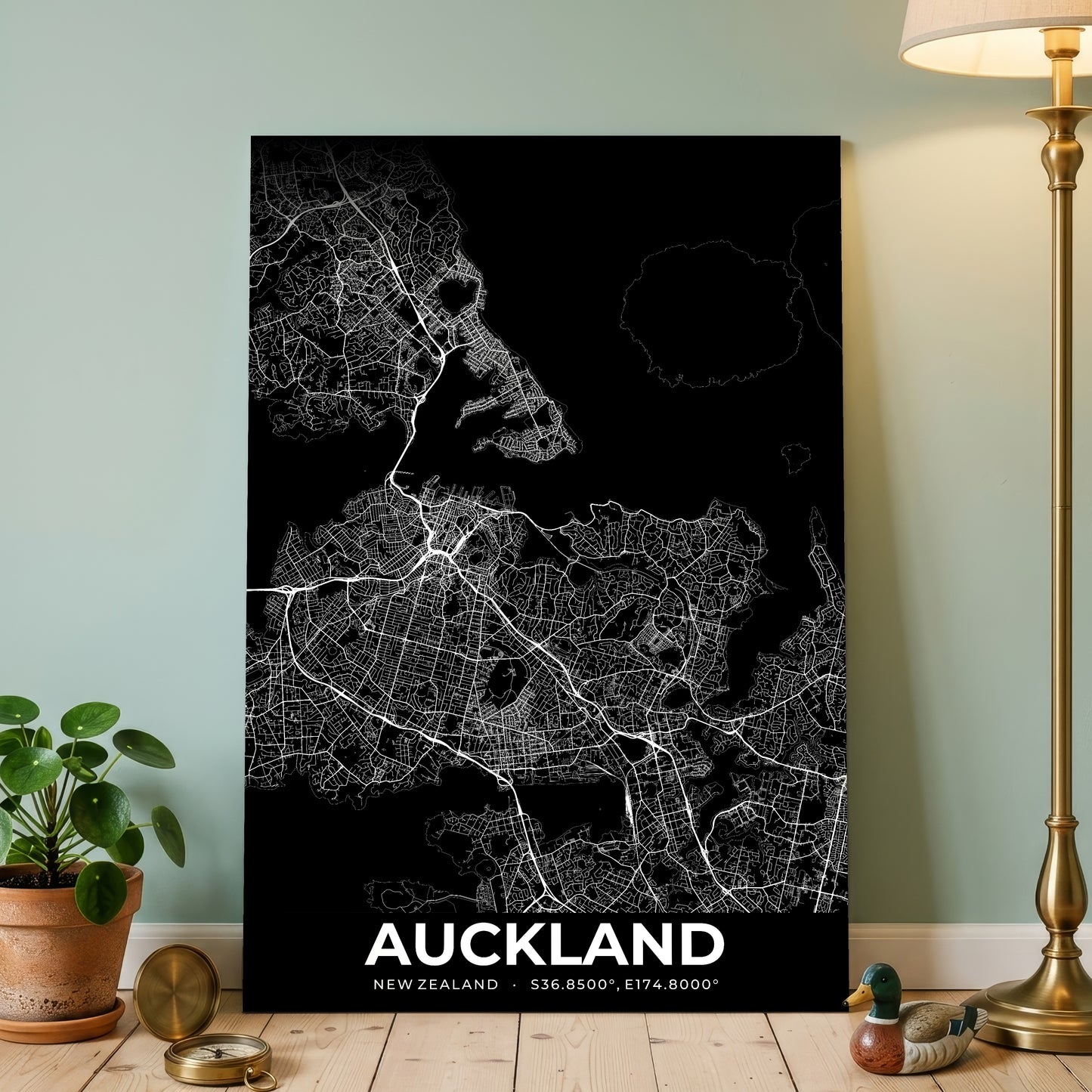Auckland Elegant Map Poster
