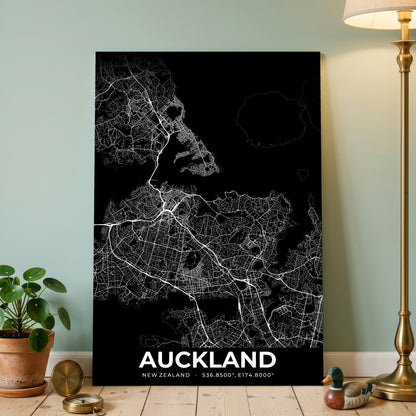 Auckland Elegant Map Poster