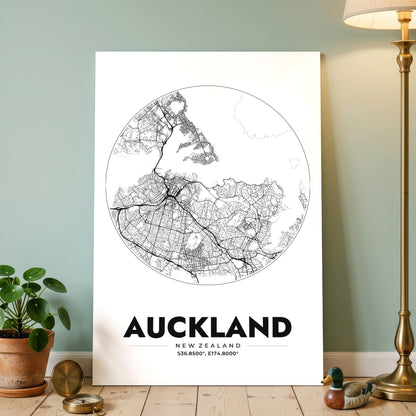 Auckland Spot Map Poster