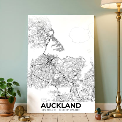 Auckland Elegant Map Poster