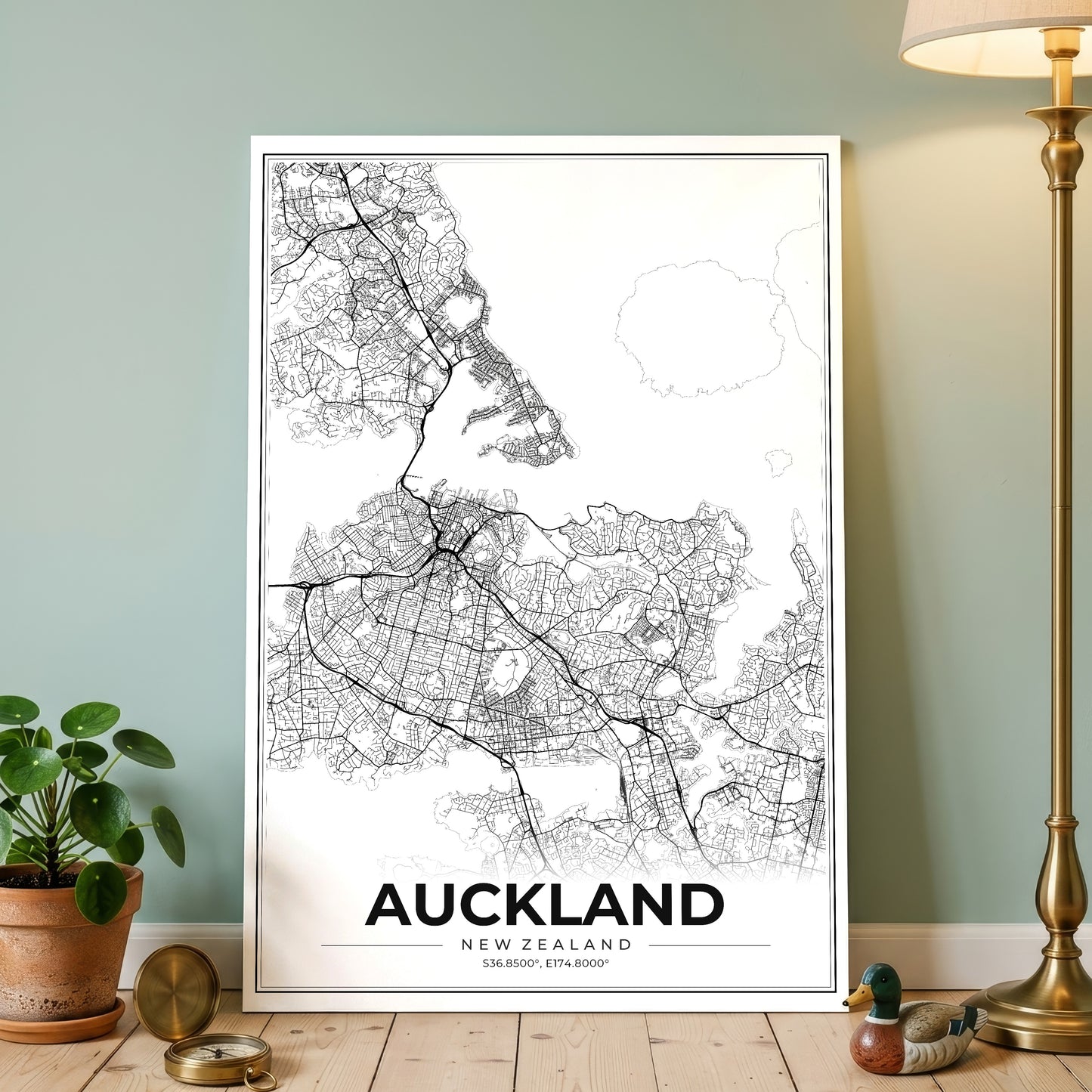 Auckland Modern Map Poster
