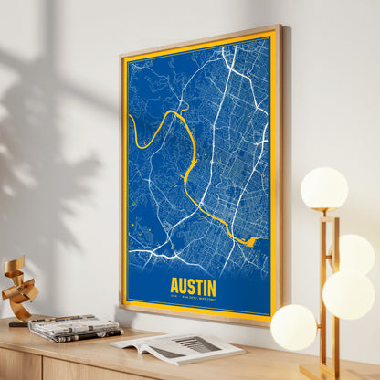 Austin Blockbuster Map Poster