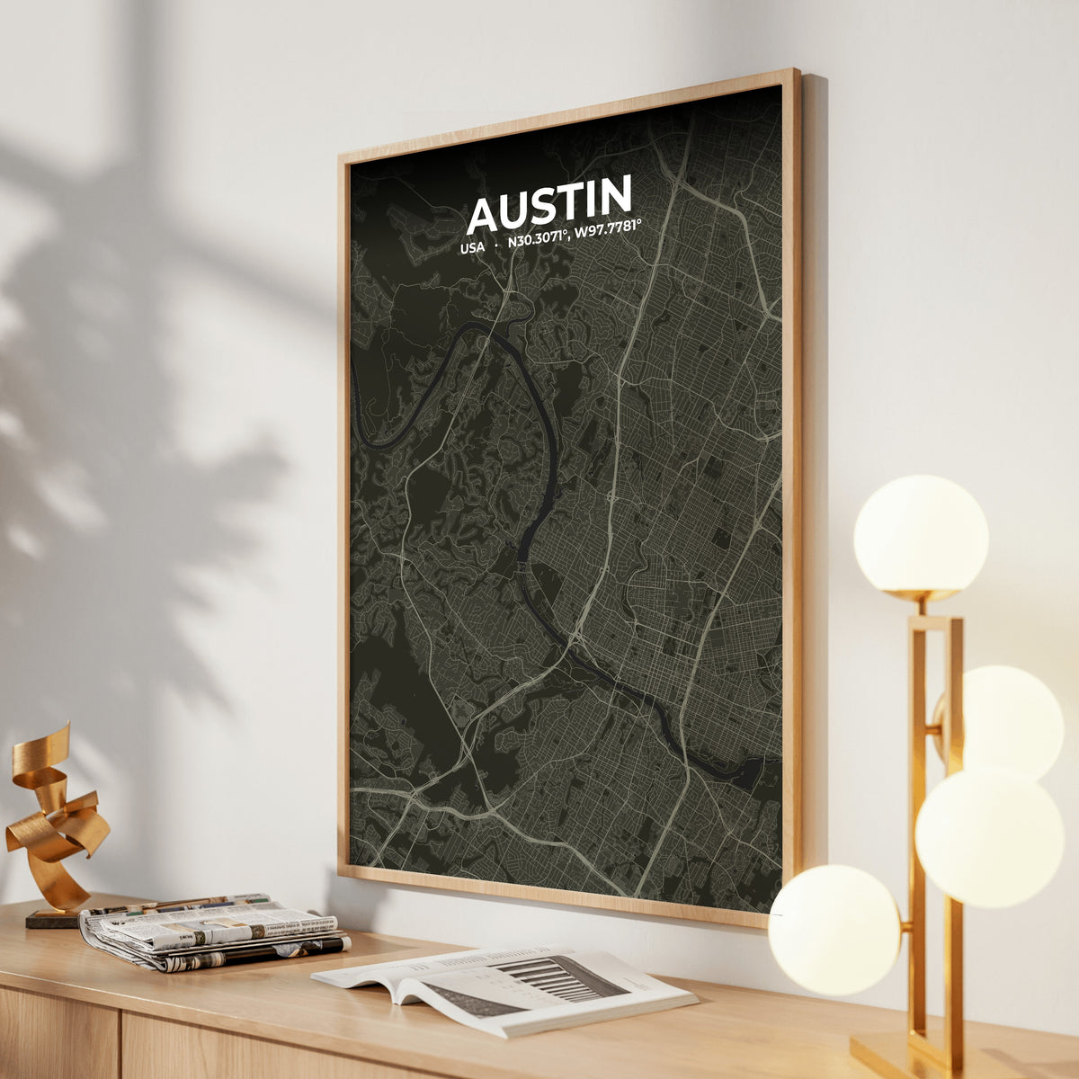 Austin Sable Map Poster