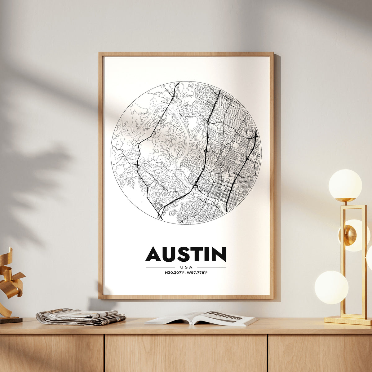 Austin Spot Map Poster