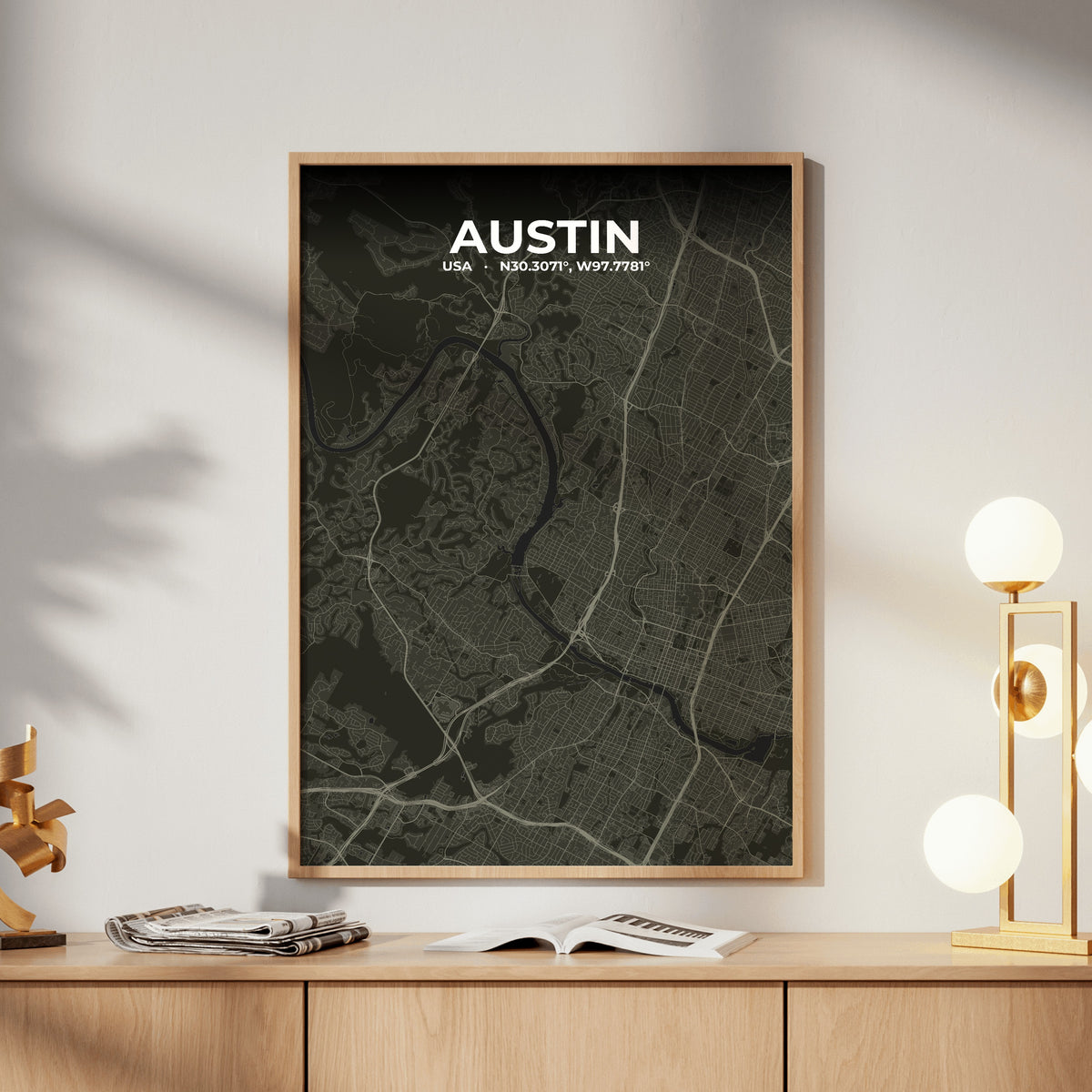 Austin Sable Map Poster