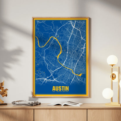 Austin Blockbuster Map Poster