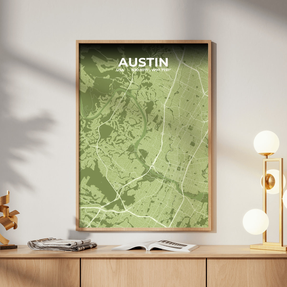 Austin Grove Map Poster