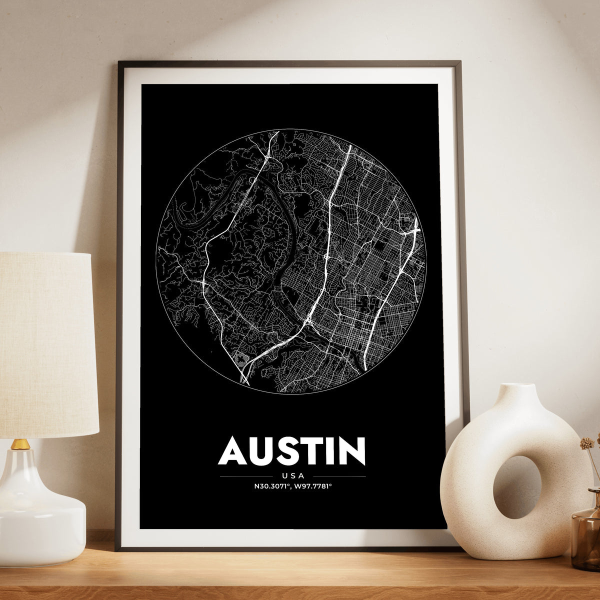 Austin Spot Map Poster