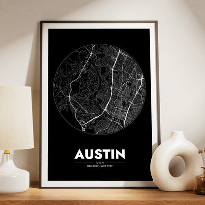 Austin Spot Map Poster