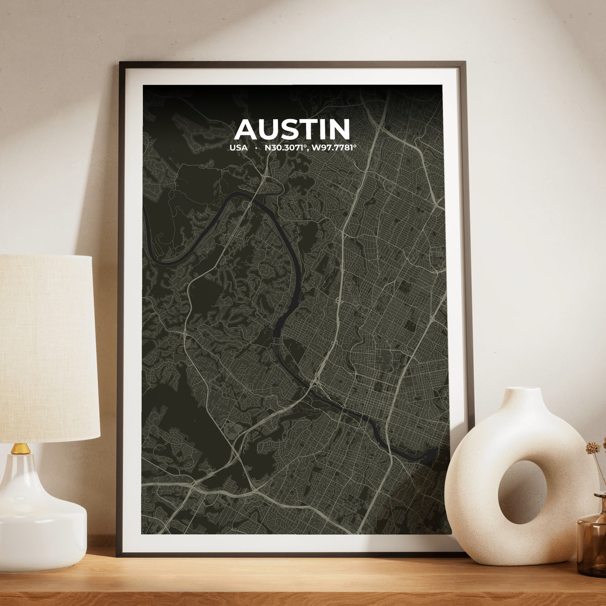 Austin Sable Map Poster