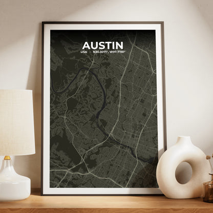 Austin Sable Map Poster