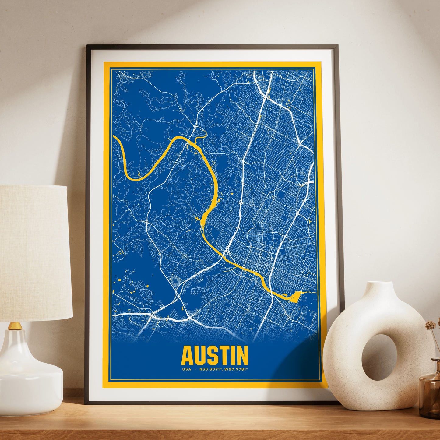 Austin Blockbuster Map Poster
