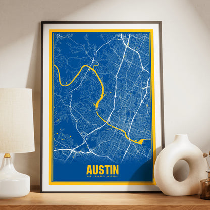 Austin Blockbuster Map Poster