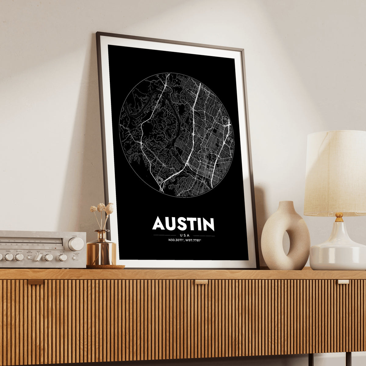 Austin Spot Map Poster