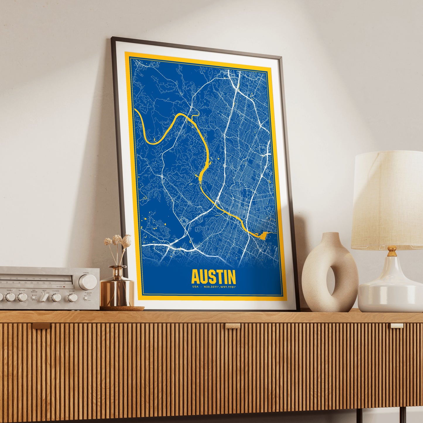 Austin Blockbuster Map Poster